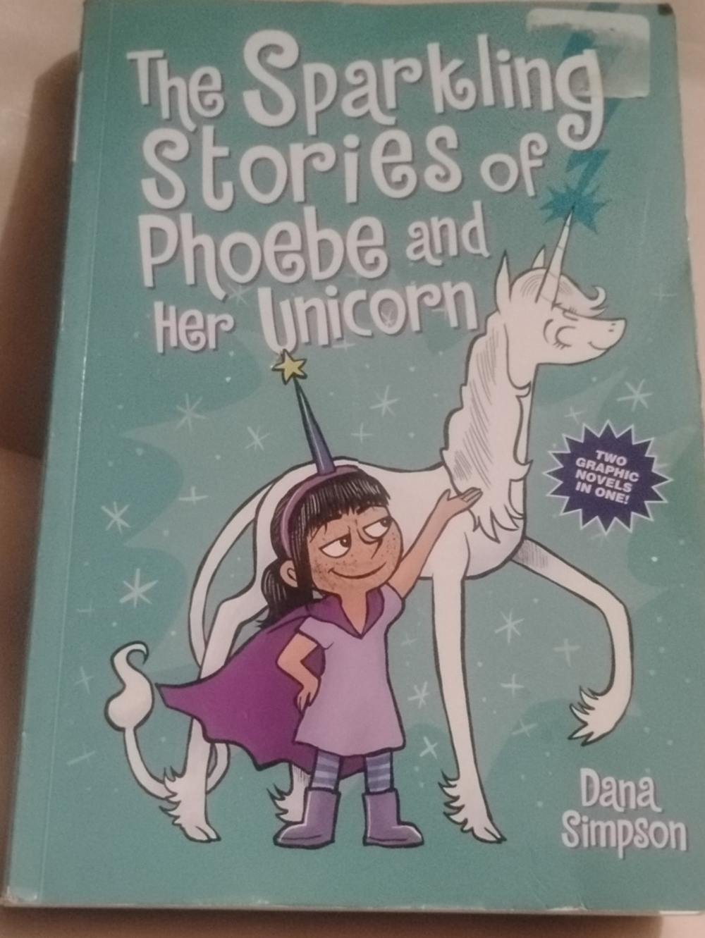 Teal Book Cover — The Sparkling Stories of Phoebe and Her Unicorn
